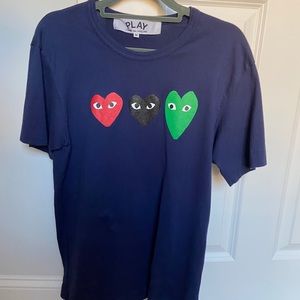 Comme des Garcons Play Triple Hearts Tee
